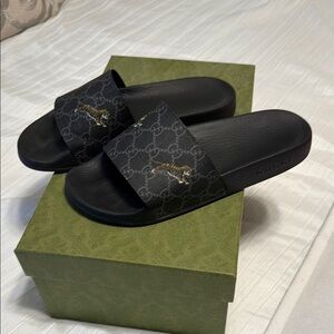 Gucci Black Slide Sandals